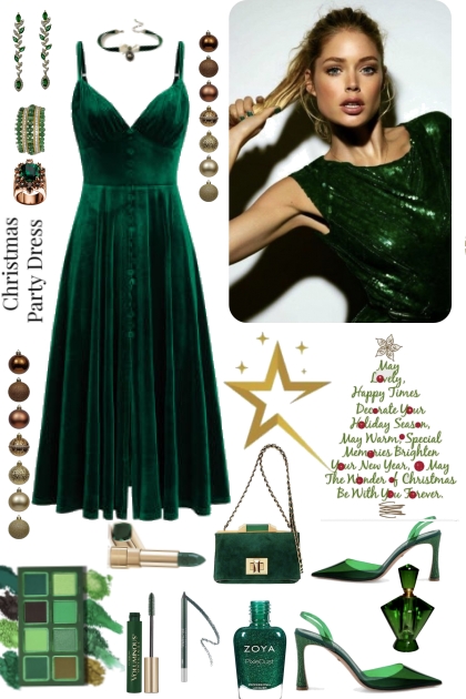 #869 2023 Work Christmas Party Green Dress