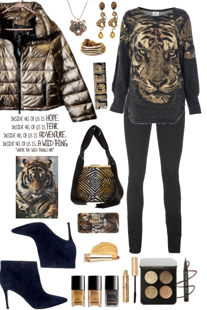 #876 2023  Wild  & Exotic Tiger Print- Combinaciónde moda