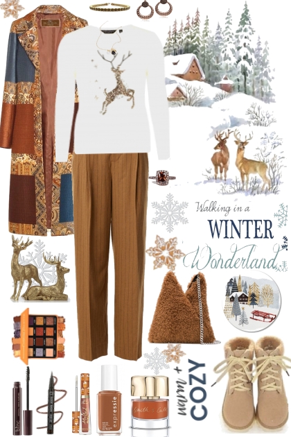 #891 2023 Winter Deer- Модное сочетание