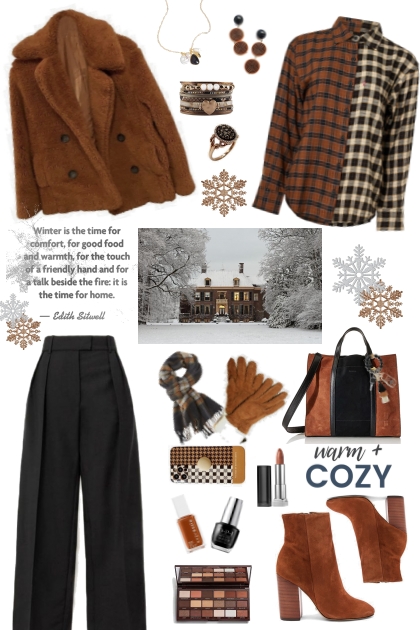 #894 2023 Warm Cozy Brown & Black- Fashion set