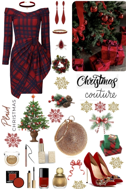 #897 2023 Party Plaid dress- Fashion set