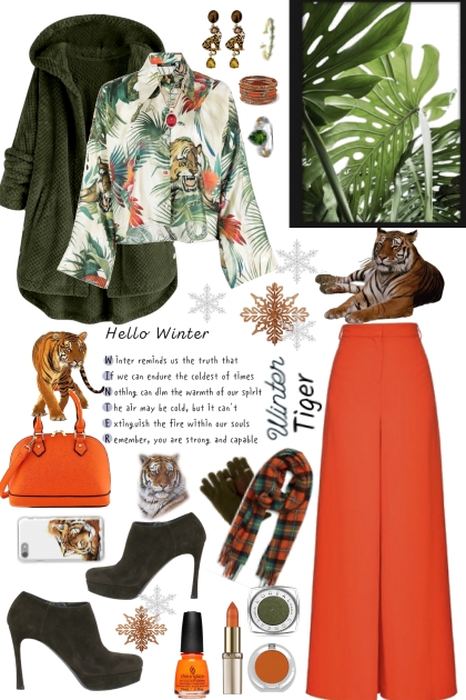 #916 2023 Tropical Tiger Winter Fun- Combinazione di moda