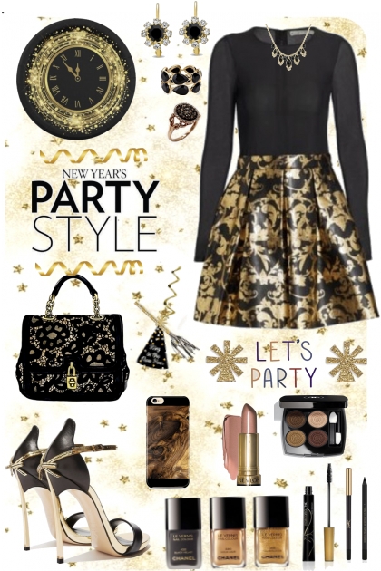 #920 2023 Black And Gold New Years- Модное сочетание