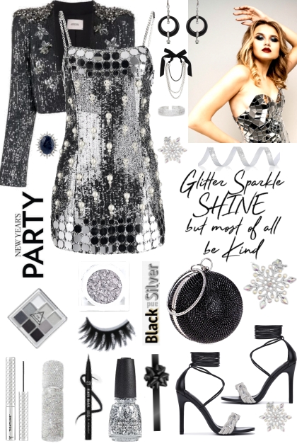 #928 2023 New Years Silver Sequins- Fashion set
