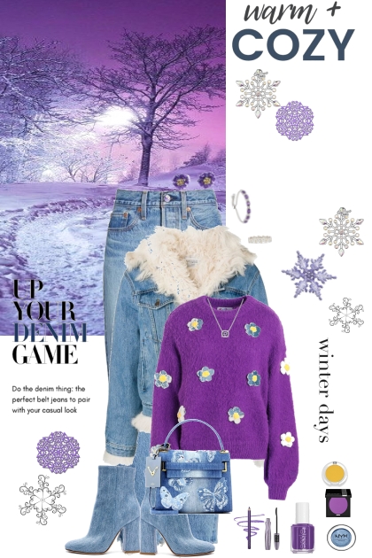 #944 2024  Purple Daisy Sweater Fun!- Kreacja