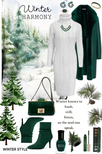 #949 2024 Winter Green And White- Combinazione di moda