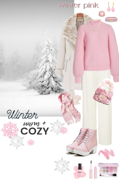 #971 2024 Winter Pink And White- Fashion set