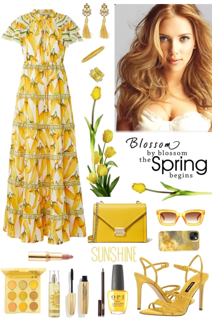 #998 2024  Hurry  Spring! Yellow!- combinação de moda