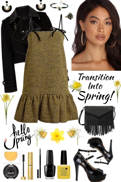 #1027 2024  Spring Yellow And Black- Fashion set