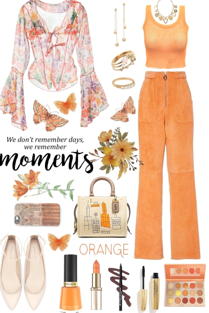 #1040 2024 Spring Orange- Modna kombinacija