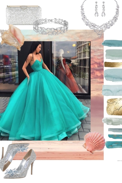 Rough, Turquoise, Prom- Modekombination