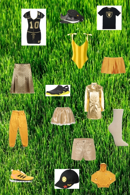 Simple, Gold, Sports Practice- Fashion set