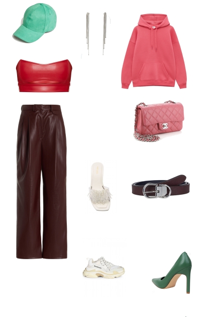 Растяжка красного цвета + цвет - Fashion set