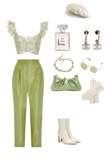 green&white- Modna kombinacija