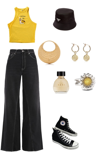 black&yellow - combinação de moda