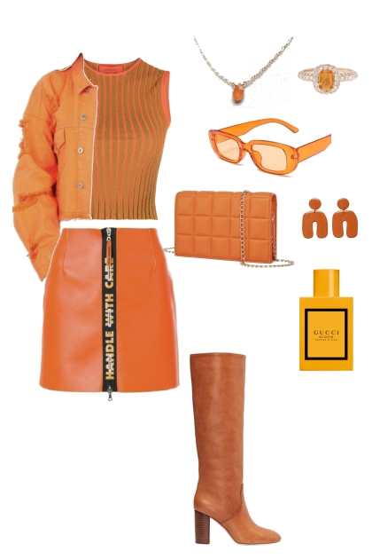 orange- Combinaciónde moda