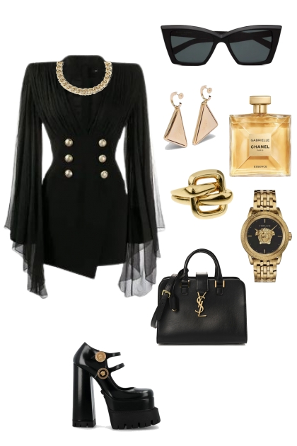 black n gold- Combinazione di moda