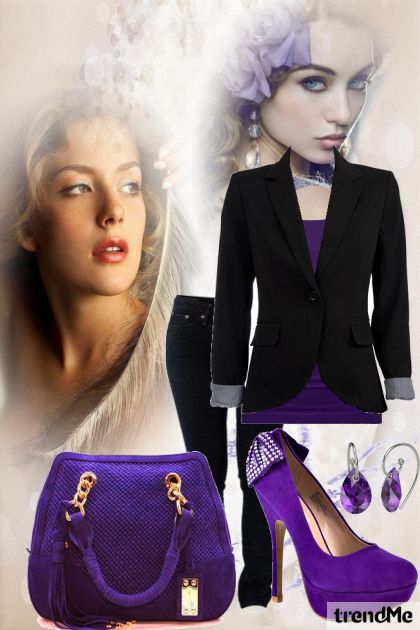 purpleee- combinação de moda