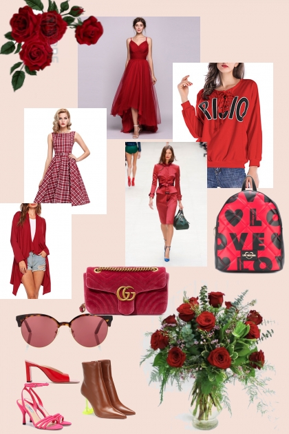 Sexy red spring- Combinazione di moda