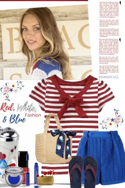 RED, WHITE, &#38; BLUE FASHION    [6.30.2023]- combinação de moda