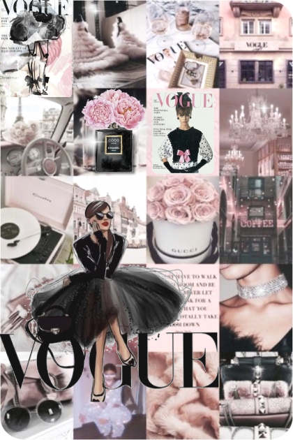 VOGUE IN PINK AND BLACK