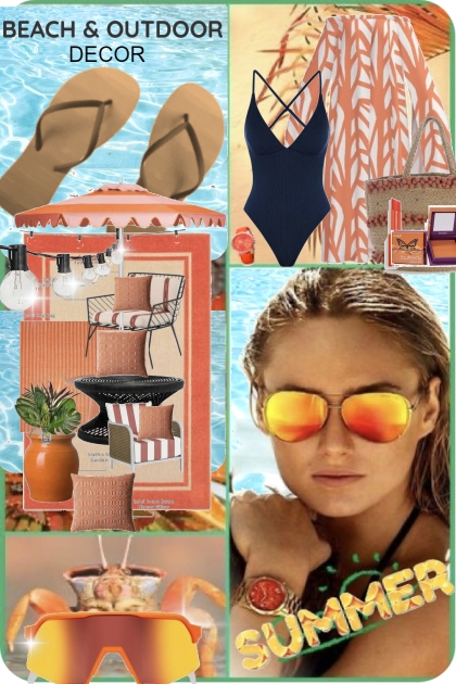 OUTDOOR AND BEACH SUMMER DECOR- Fashion set