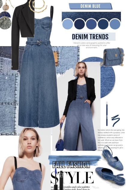 BLUE DENIM TRENDS- Fashion set