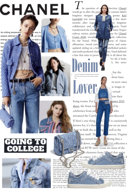 GOING TO COLLEGE IN CHANEL DENIM- Combinaciónde moda