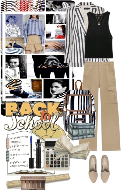 BACK TO SCHOOL IN STRIPES- combinação de moda