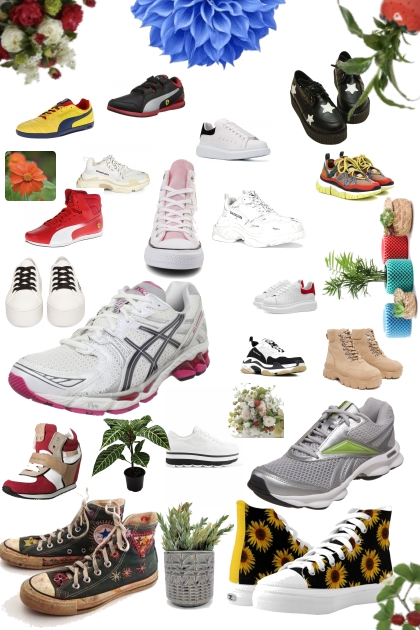 Sneakers and Plants- Combinazione di moda