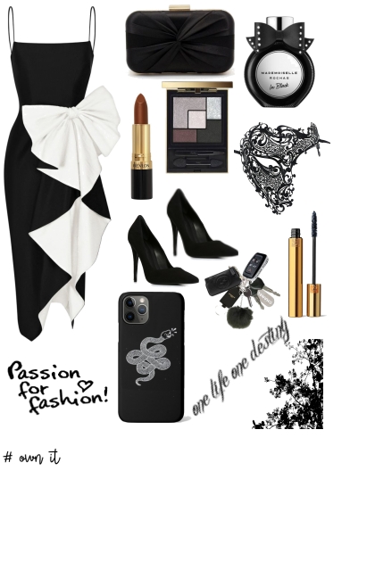 Black and White Masquerade- Combinazione di moda