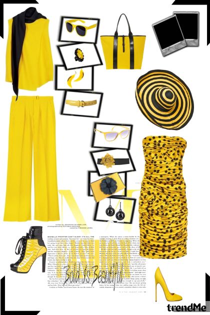 Black and Yellow- Fashion set