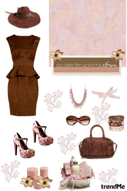 Pink and Brown- Combinaciónde moda