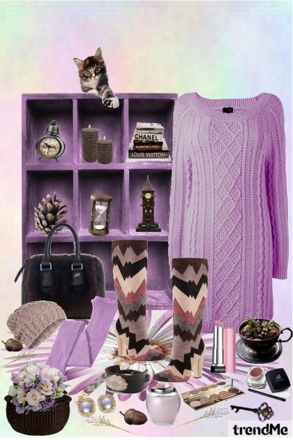 lilac winter- combinação de moda