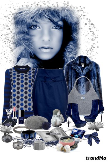 Winter Blues- Combinazione di moda