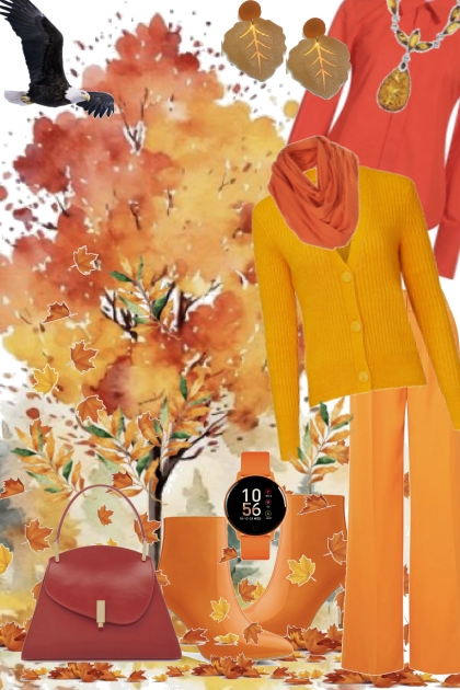 Autumnal Oranges- Fashion set
