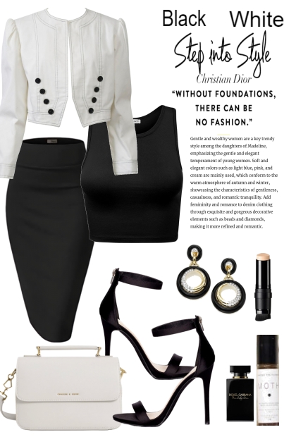 Black & White- combinação de moda