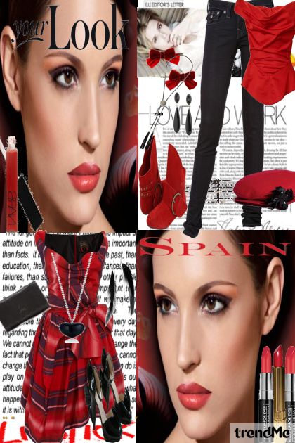 red n black- Combinazione di moda