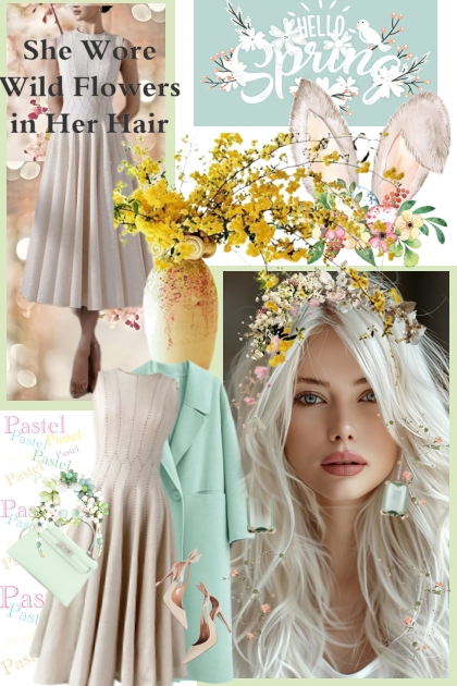 Flowers in her hair- Модное сочетание