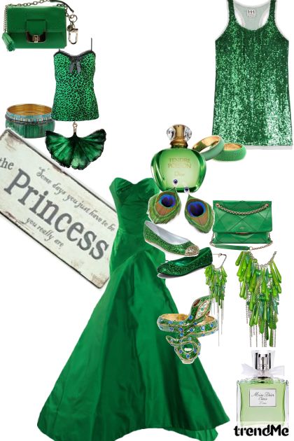 green glamour- Modna kombinacija