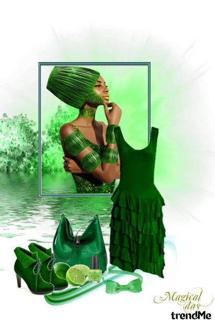 everithing is green- Combinazione di moda