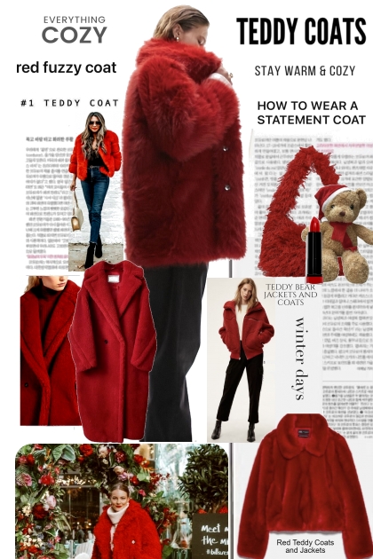 The Red Fuzzy Winter Coats and Jackets