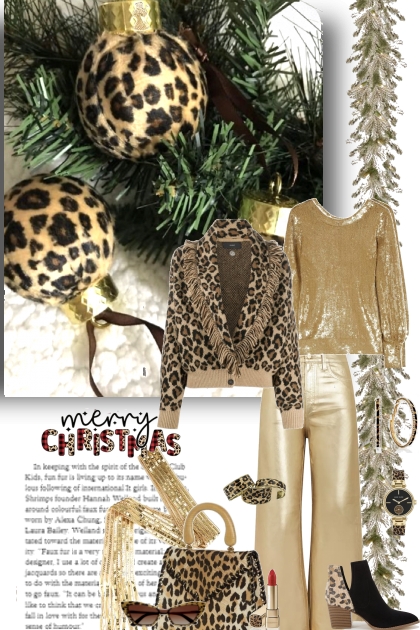  A Merry Leopard Christmas- Fashion set