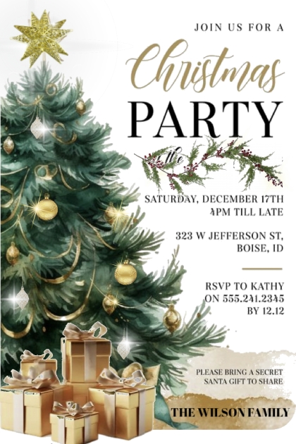 Join Us For A Christmas Party- Kreacja