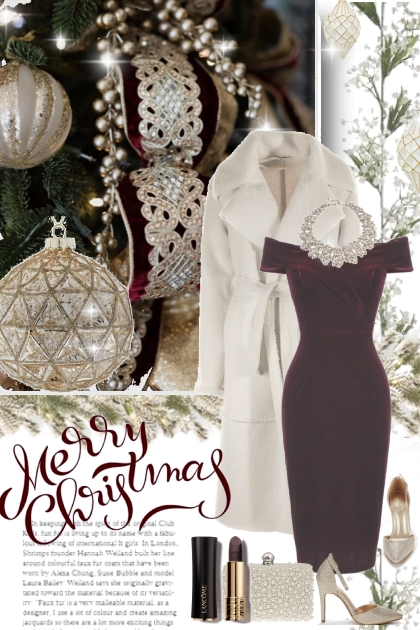 Merry Christmas in Burgundy- combinação de moda