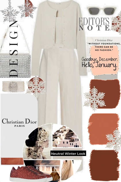 Neutral Winter Look- combinação de moda