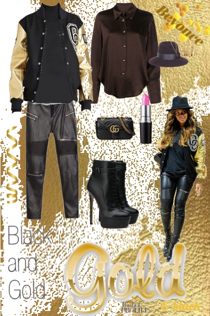 Beyonce Black and Gold- Modna kombinacija