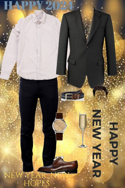 Men's New Year Party Look- Combinazione di moda