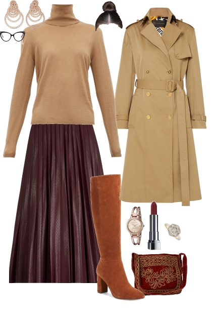 Beauty in Beige and Brown- Fashion set