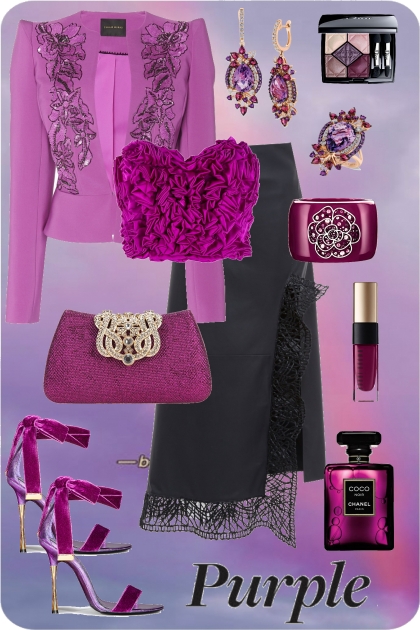 Purple Passion- combinação de moda